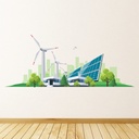 Power Station Renewable Energy Wall Sticker | Icon Wall Stickers